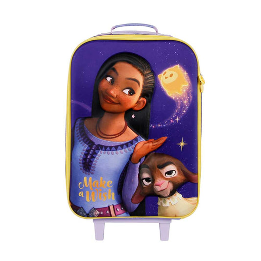 Valise à Roulettes Soft 3D Disney Wish « Asha et la Bonne Étoile Star »