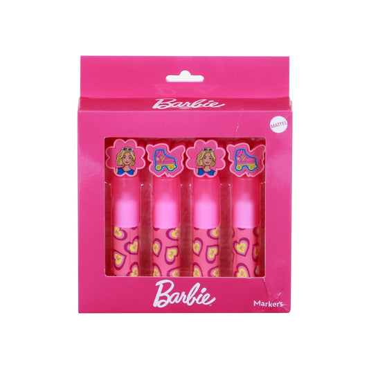 Lot de 4 Marqueurs Fluorescents Barbie