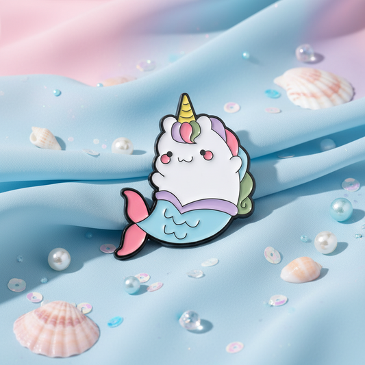 Pin's Chat Licorne Sirène