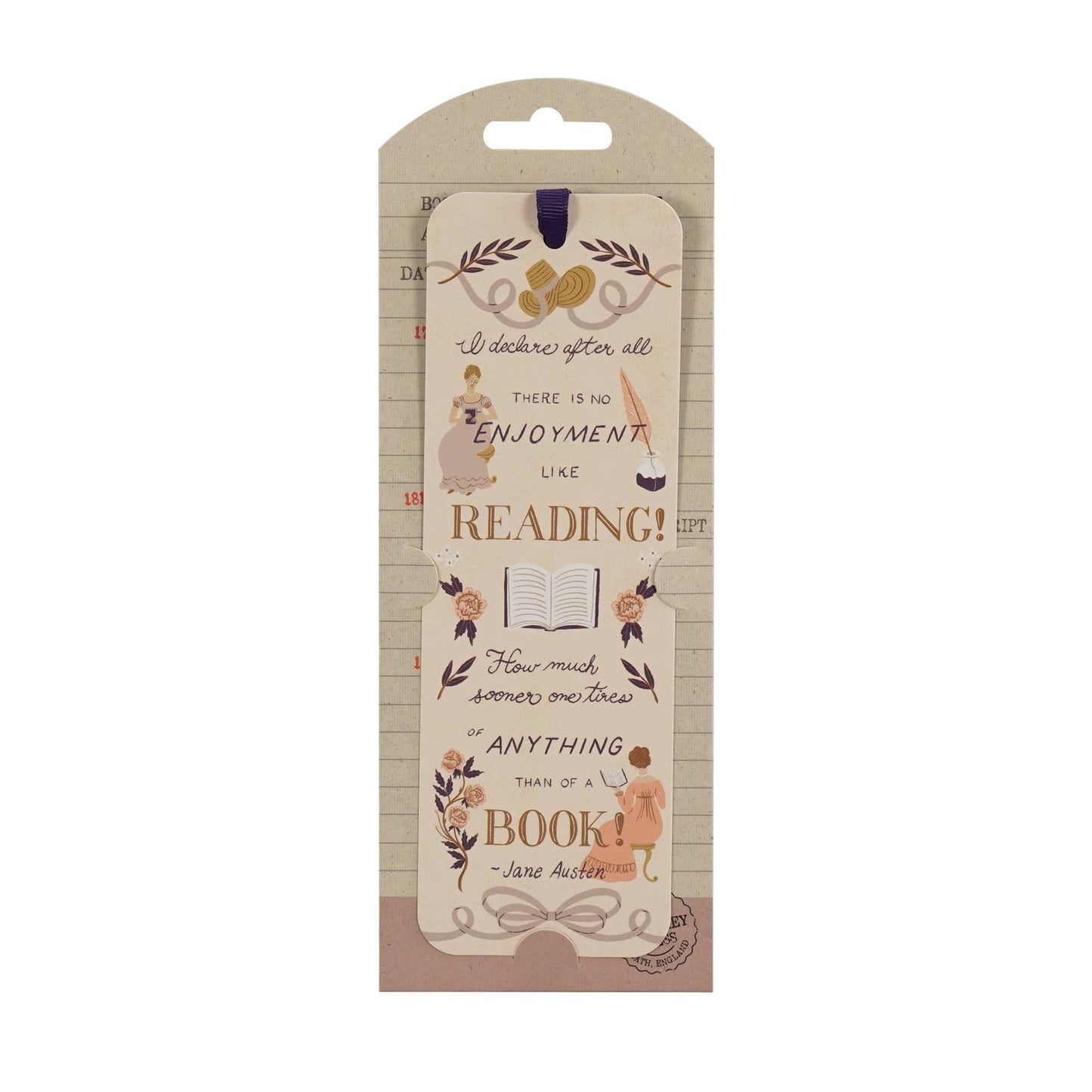 Marque-page papier Jane Austen - Orgueil et Préjugés