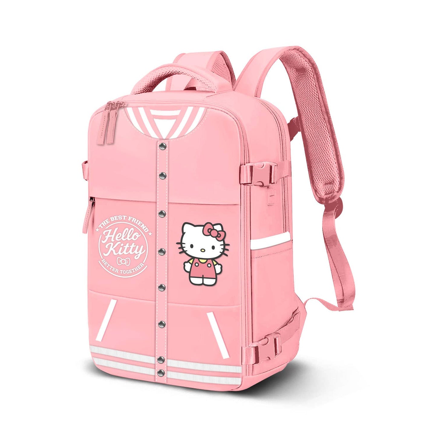 Sac à Dos Mercury 2.0 Voyage Cabine Avion 40x20x25cm Hello Kitty « Varsity » – Rose