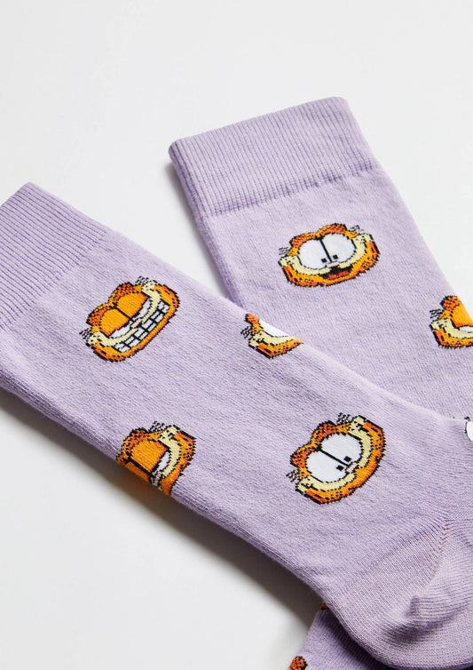 BeGarfield Faces Mauve Socks