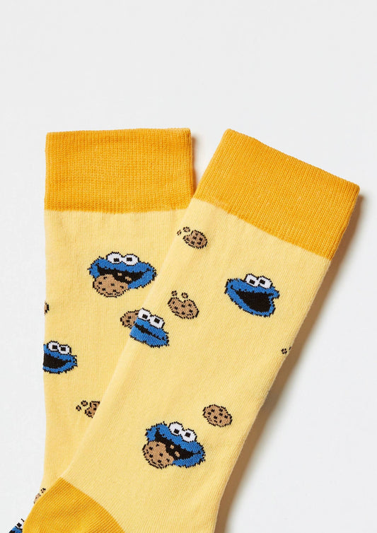 BeSesameStreet Cookie Monster Yellow Socks