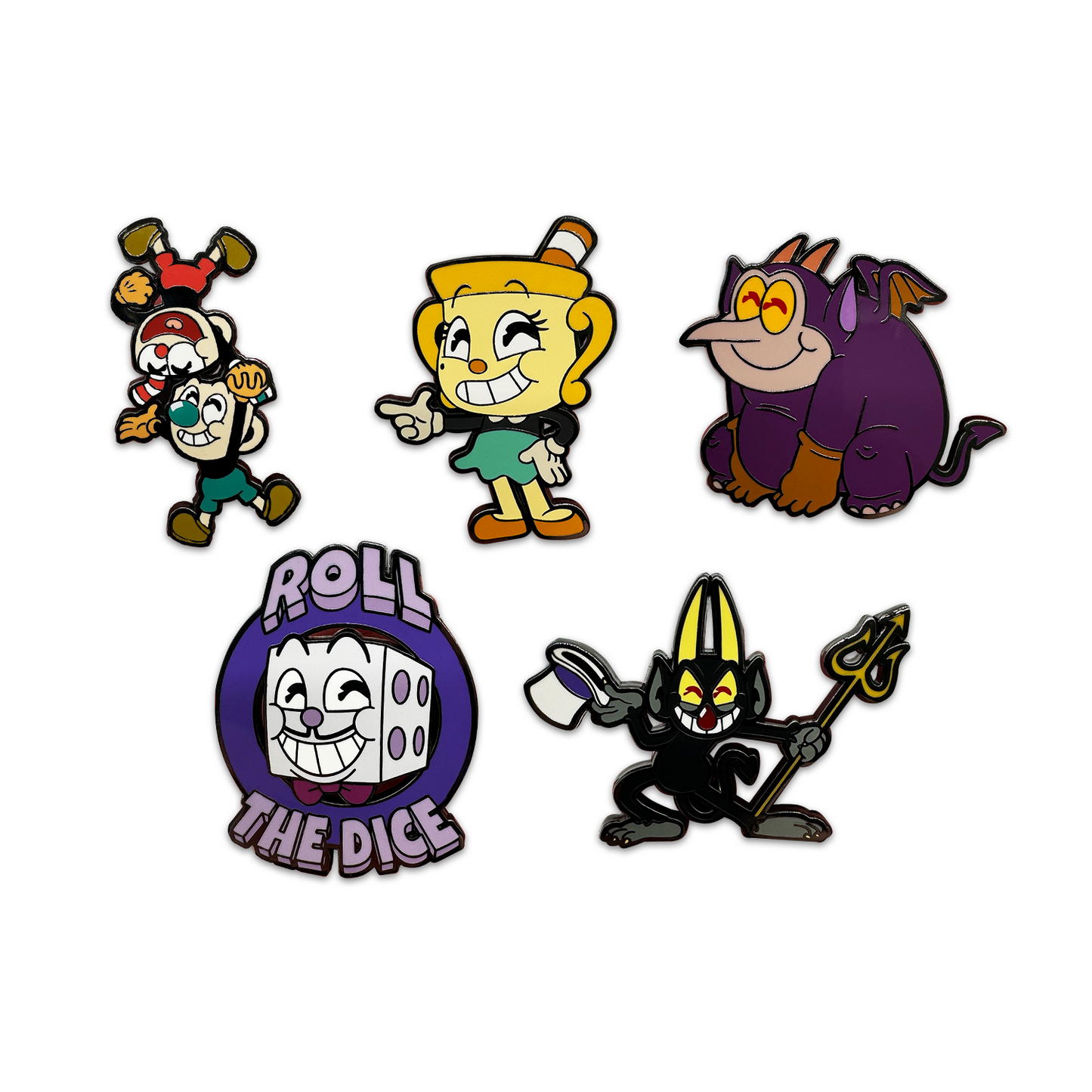 Cuphead-Anstecker-Set