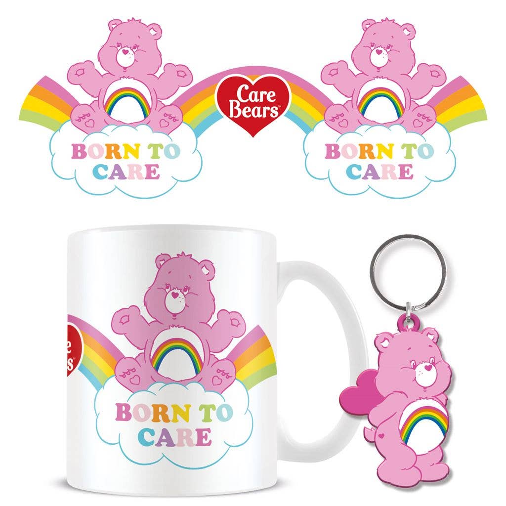 Care Bears Tasse & Schlüsselanhänger-Set – Geboren, um sich zu kümmern