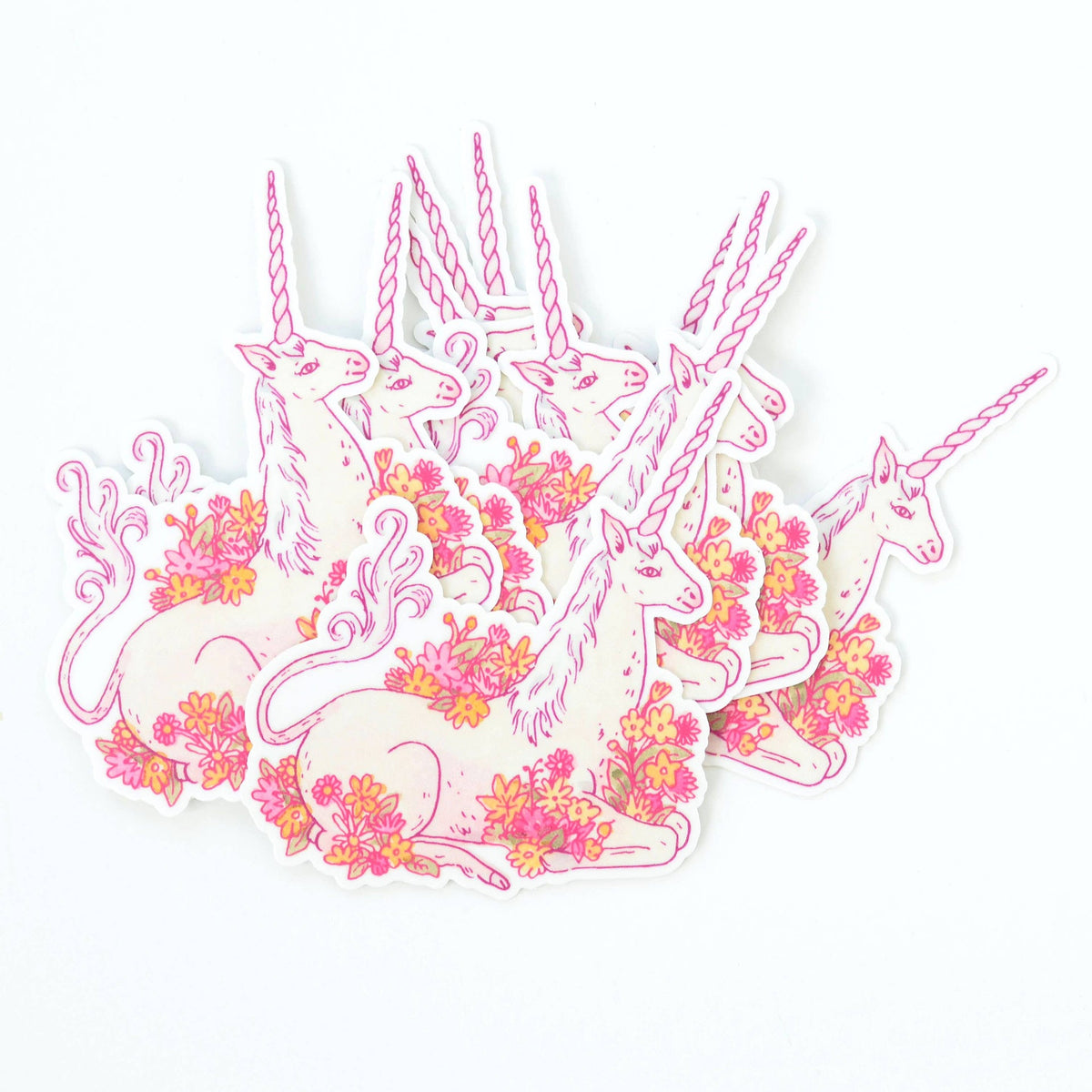 Sticker Licorne en Fleur