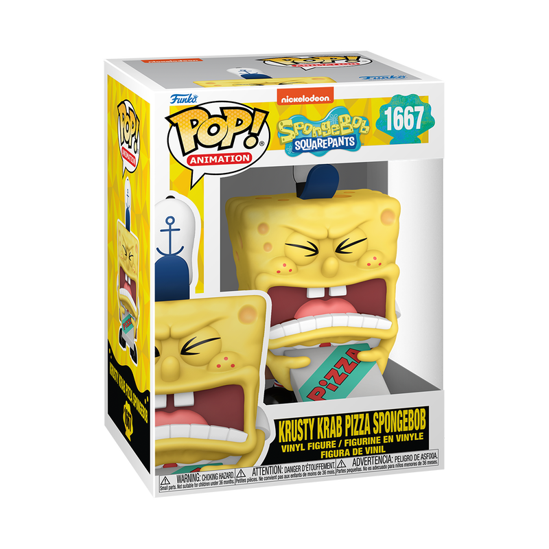 Funko Pop! Bob avec Krusty Krab Pizza – Bob l'éponge
