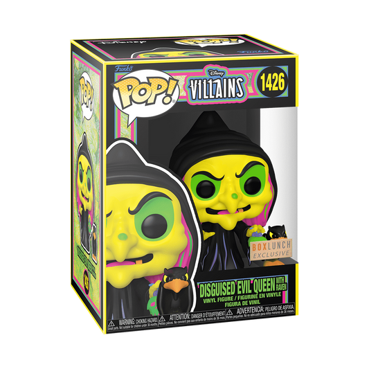 Funko Pop! & Buddy Reine-sorcière Dinguisé avec Corbeau (Black Light) – Disney