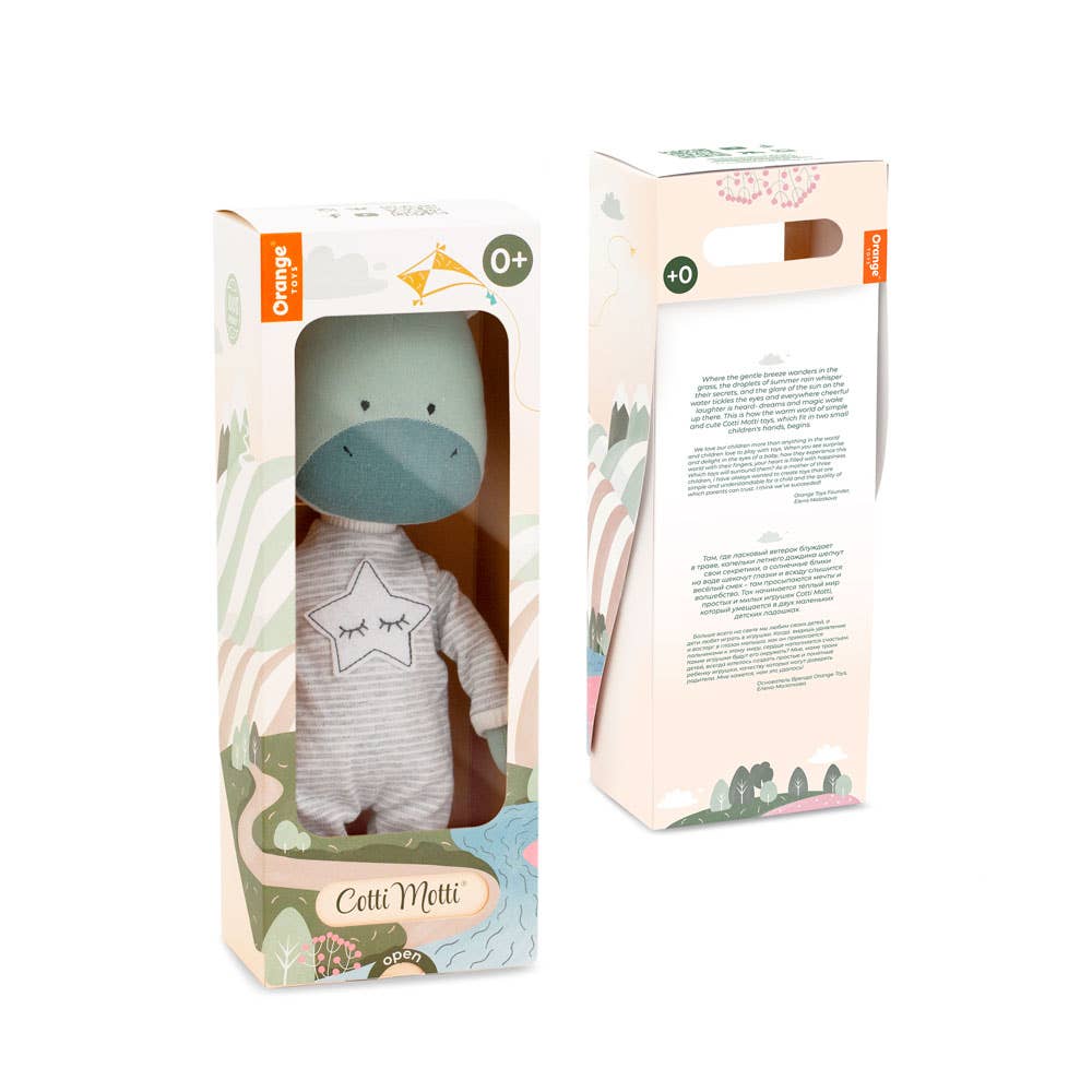 Peluche en Coton, Cotti Motti, Andy le Dragon -29cm-0+