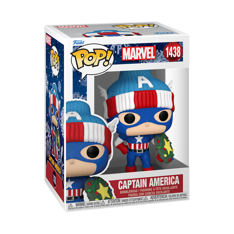 Pop! Captain America mit Weihnachtskranz