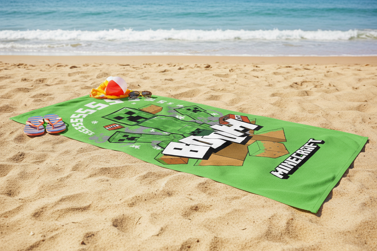 Serviette de Plage Minecraft - Creeper – vue produit 2