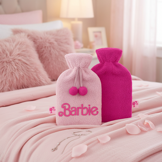 Barbie Plüsch & bestickte Wärmflasche – Logo