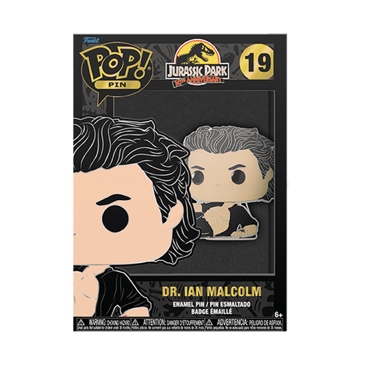 JURASSIC PARK Pop Large Enamel Pin N° 19 Dr. Ian Malcolm