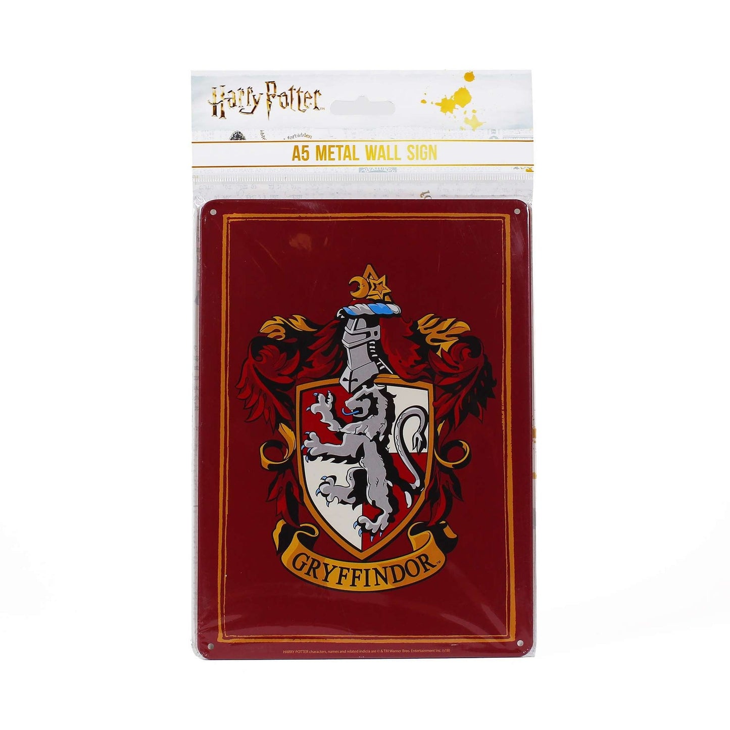 Plaque décorative en métal Harry Potter - A5 Gryffondor