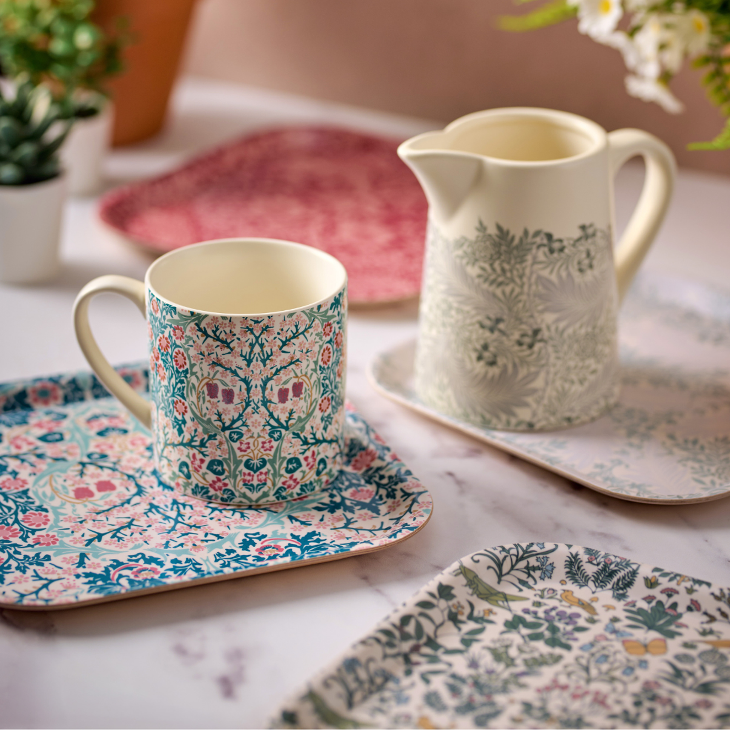 Plateau William Morris - ACS Larkspur 20x20 cm