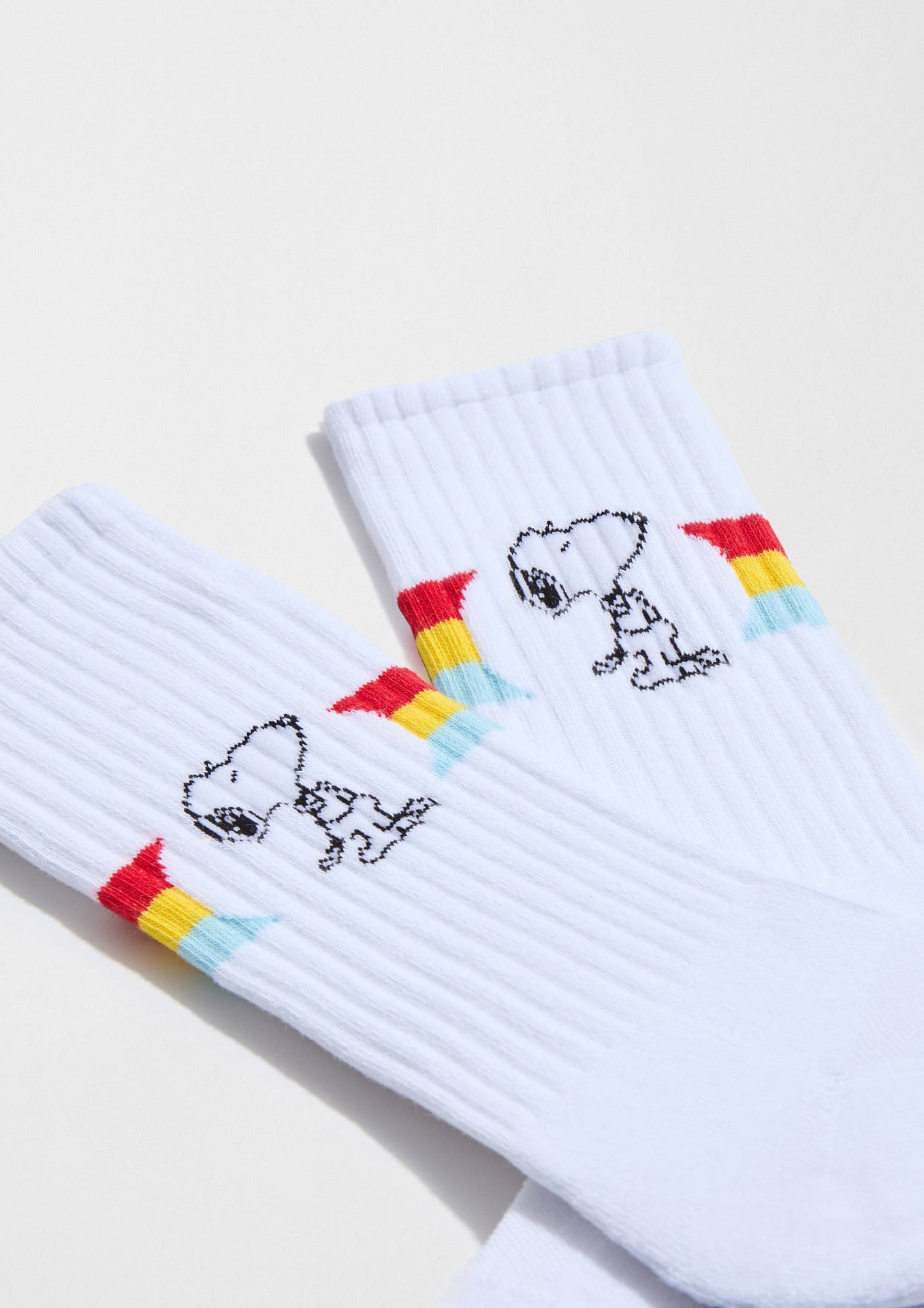 BeSnoopy Rue Arc-en-ciel - Chaussettes 100% Coton Bio: Blanco / 36/40