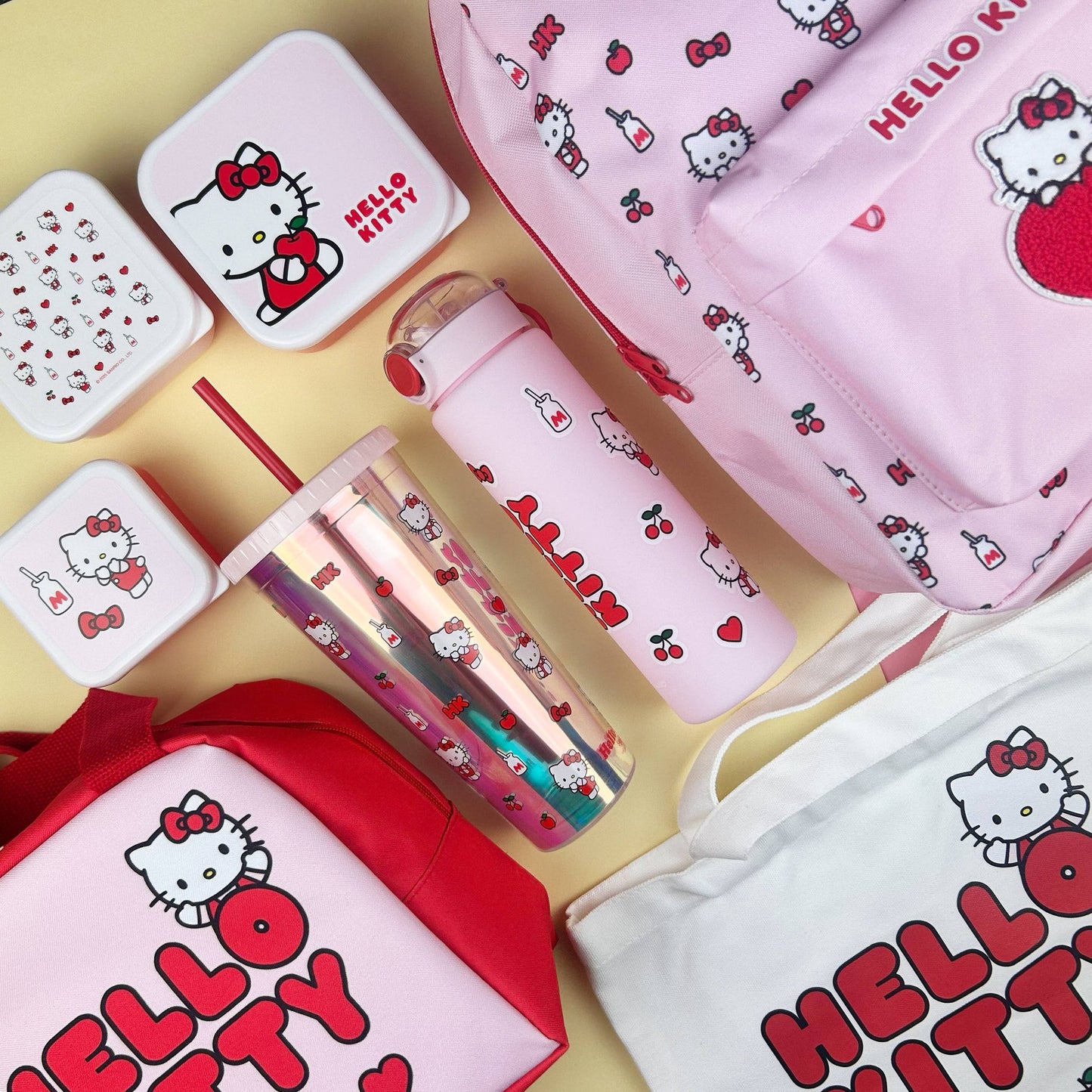 Sac – cabas Hello Kitty rose et blanc | Blueprint Collections – vue 6