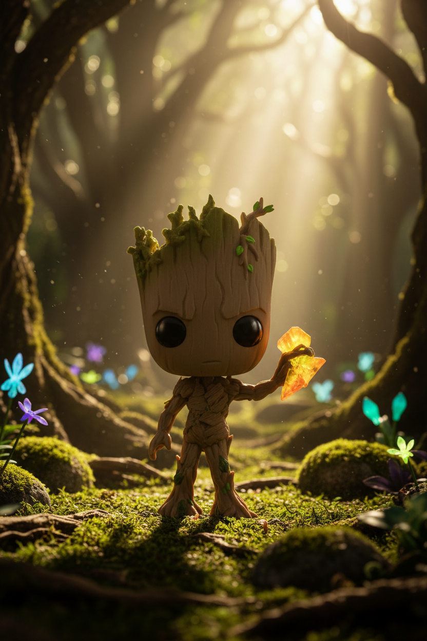 Funko Pop! Groot avec Stormbreaker – Marvel
