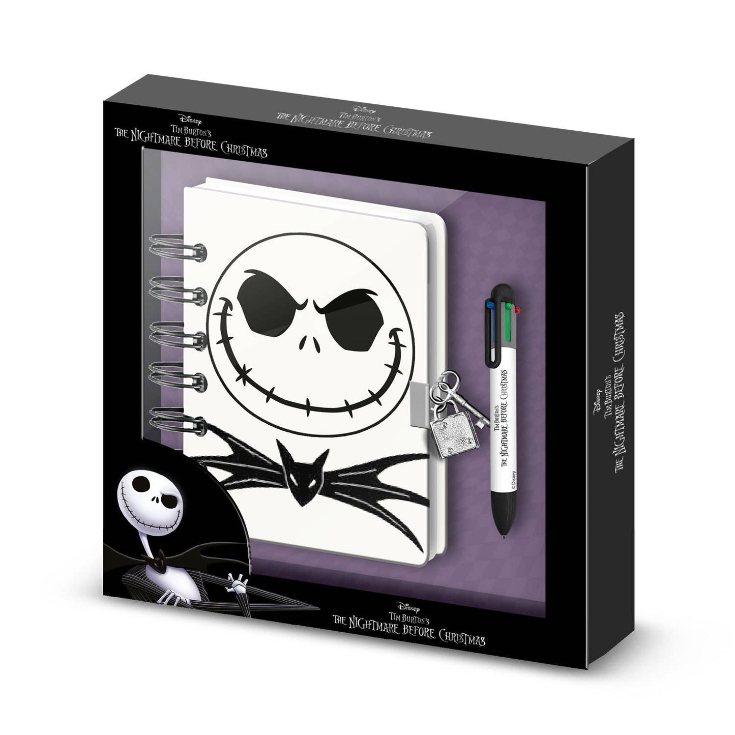 Coffret Journal + Stylo 6 Couleurs Disney « Jack » – Lilas