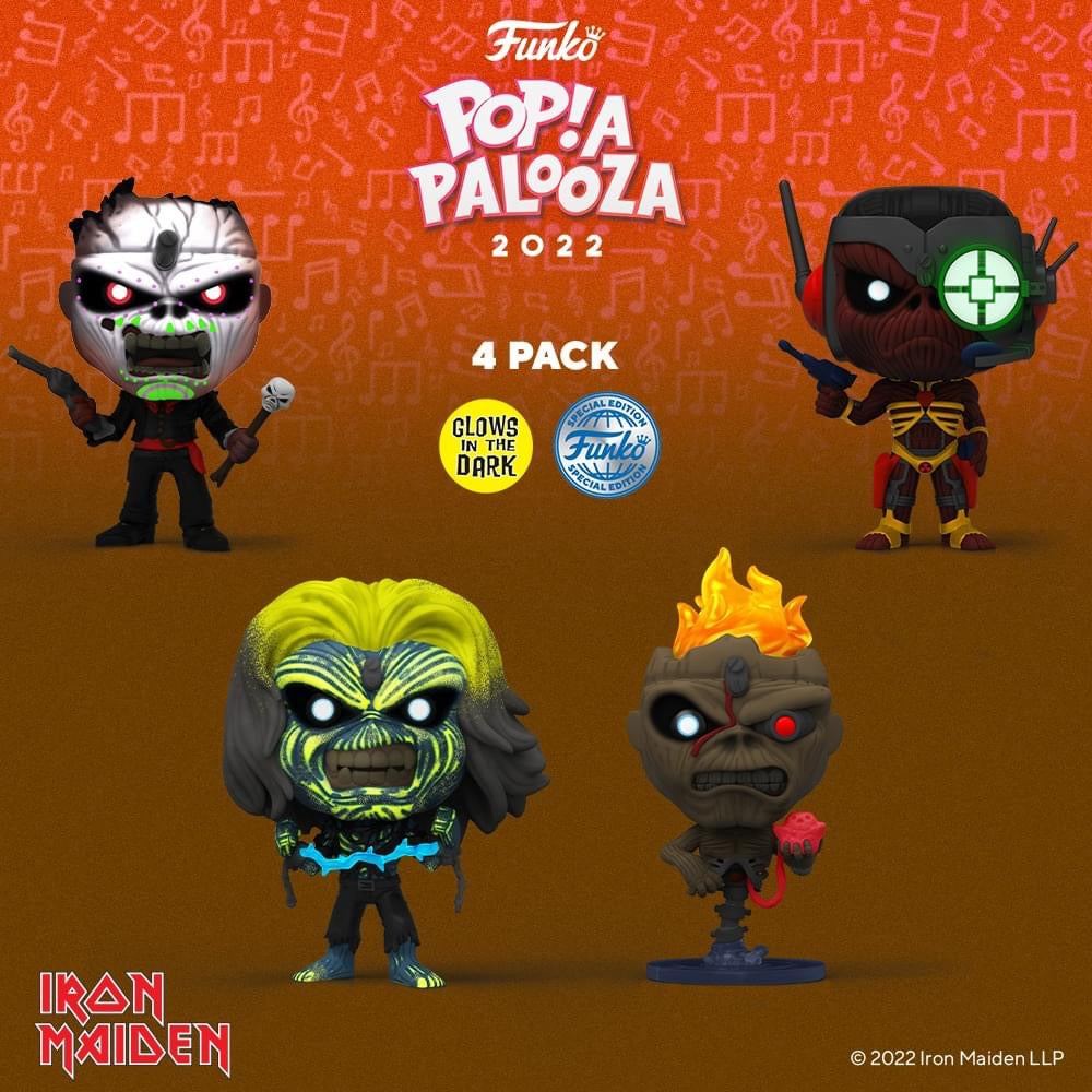 pop iron maiden glow 4 pack