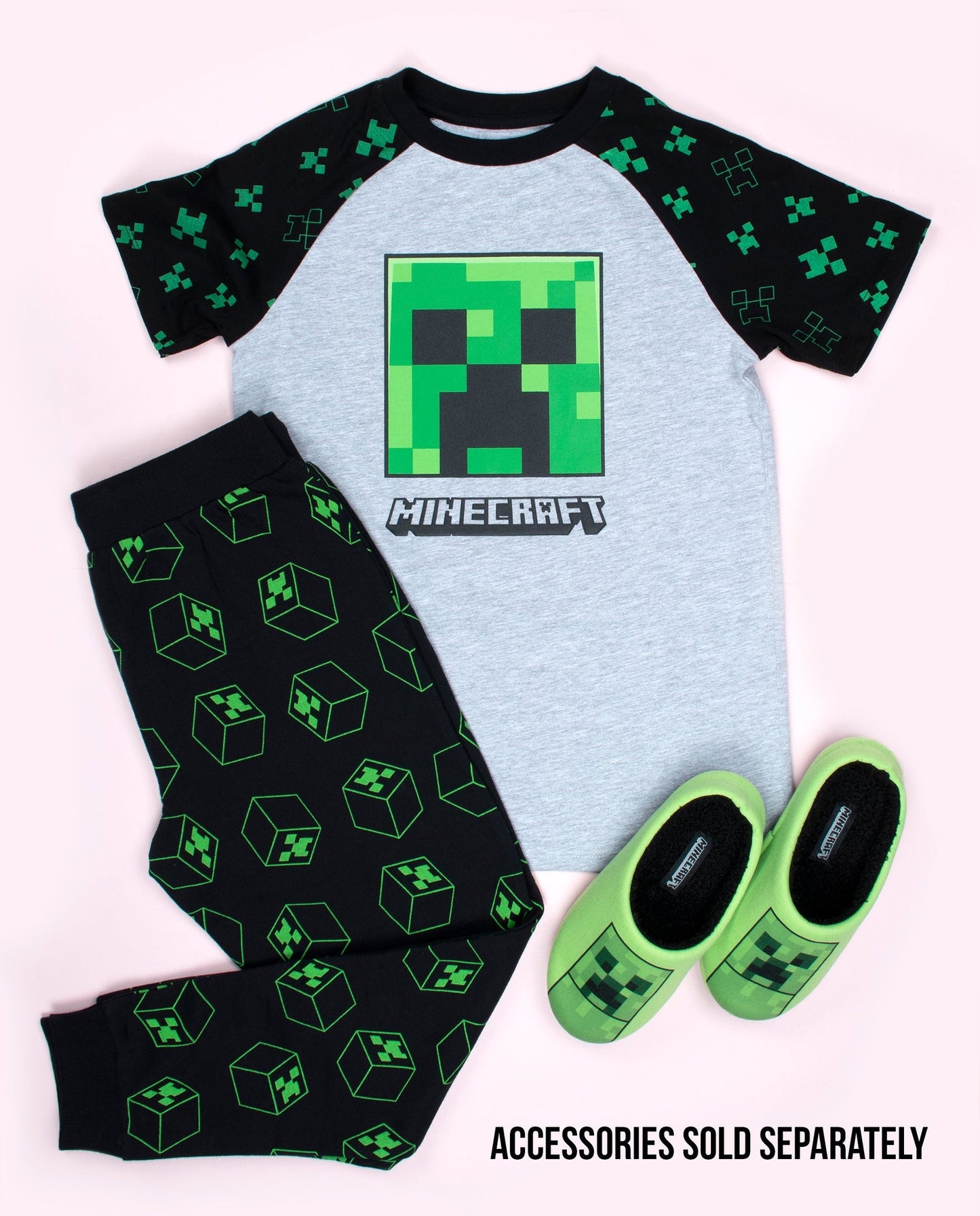 T-shirt Minecraft – Creeper T-shirt – gris
