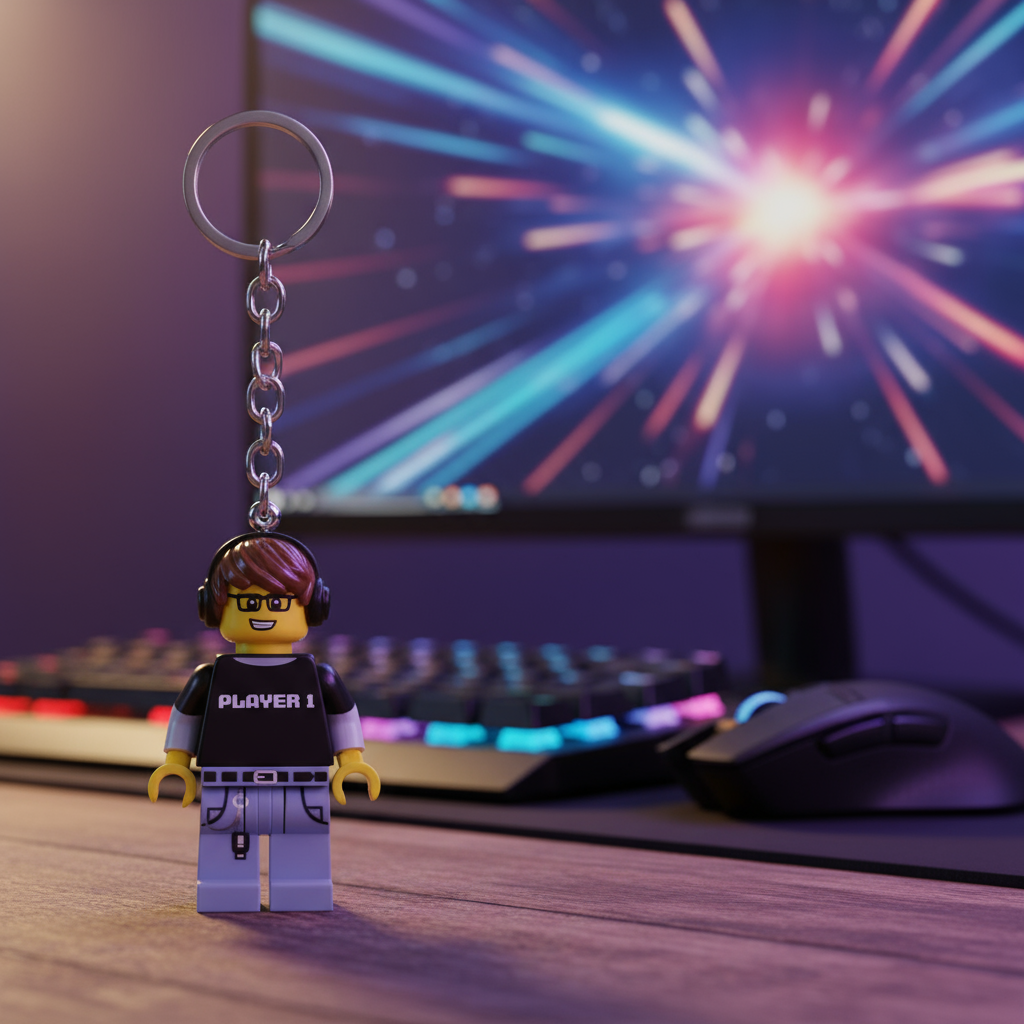 Porte-clés lumineux LEGO - Gamer