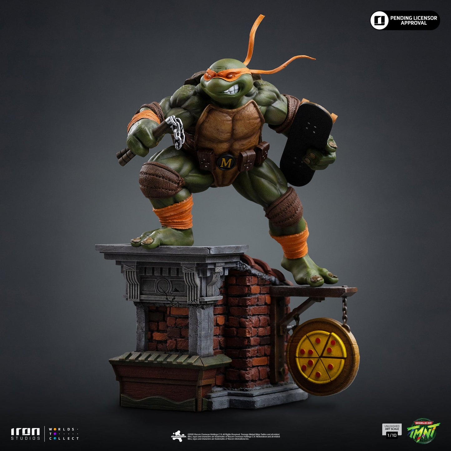 Statue Michelangelo Entfesselt - Teenage Mutant Ninja Turtles - Art Scale 1/10