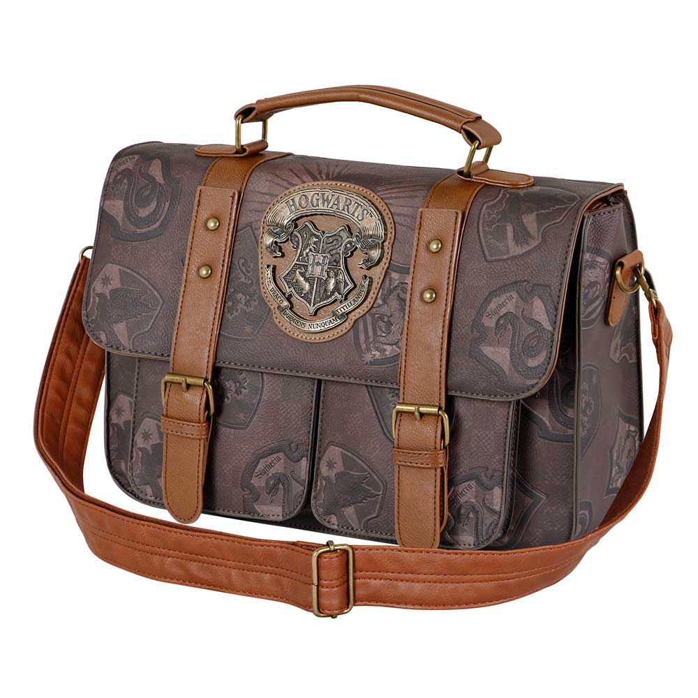 Sac à Bandoulière Large Satchel Harry Potter « Pride » – Brun