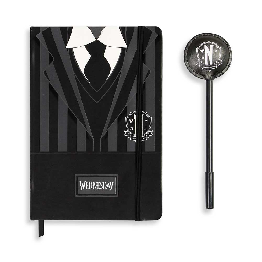 Coffret Journal + Stylo Wednesday « Uniform » – Noir