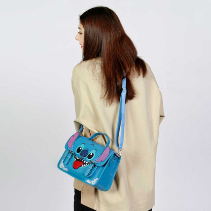Sac à Bandoulière-Sac à Dos Satchel Disney Lilo & Stitch « Tongue » – Bleu