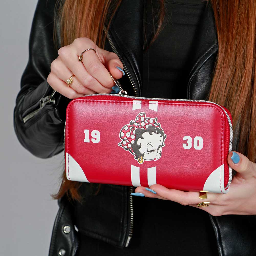 Portefeuille Essentiel Betty Boop « Varsity » – Bordeaux