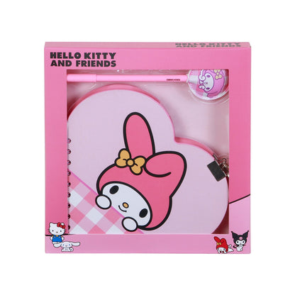 Pack mignon de journal Cœur + stylo Hello Kitty « My Melody »