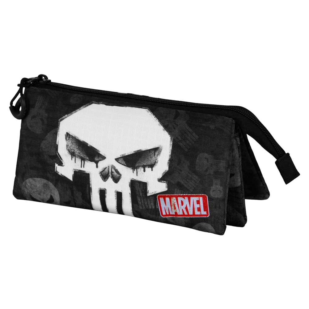 Trousse Triple Marvel « Punisher Skull » – Noir