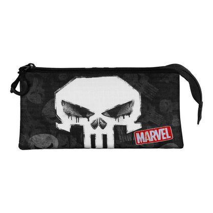 Trousse Triple Marvel « Punisher Skull » – Noir