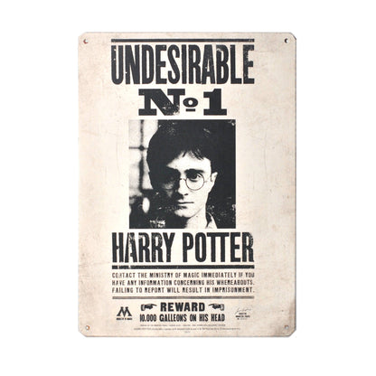 Plaque en métal A5 Harry Potter - Indésirable n° 1