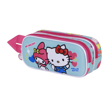 Trousse 3D Double Hello Kitty – Bleu