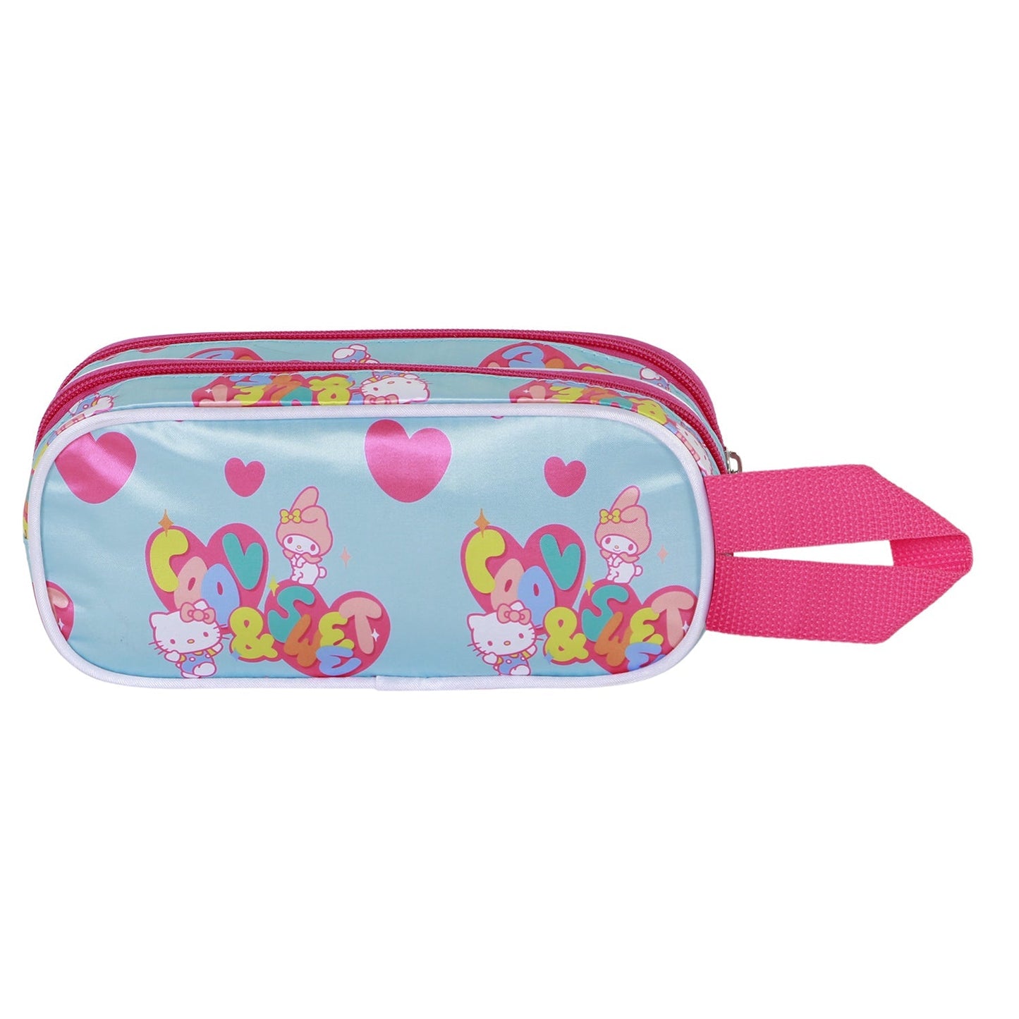 Trousse 3D Double Hello Kitty – Bleu