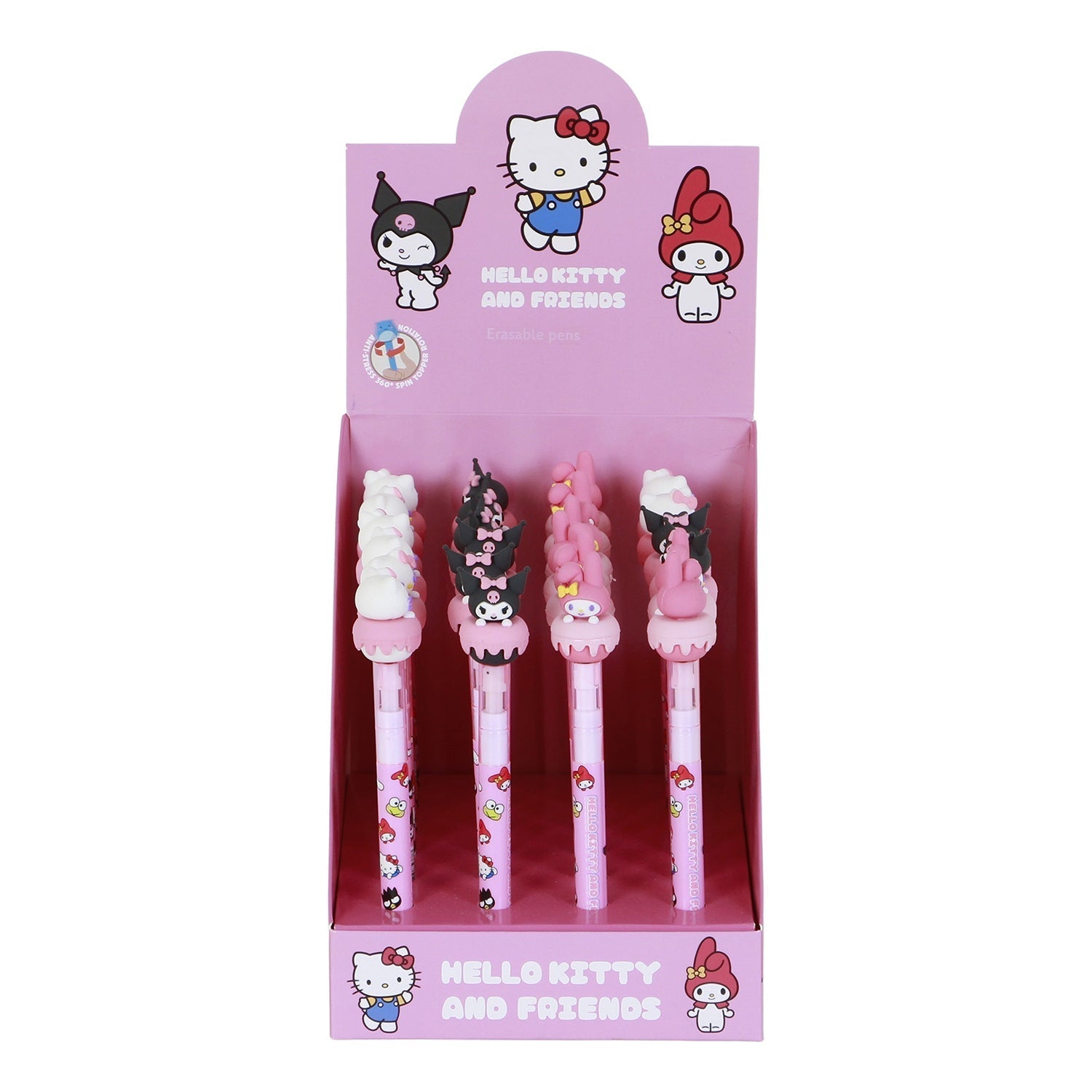 Présentoir 24 Unités Crayon Éternel Hello Kitty « Mix » – Rose