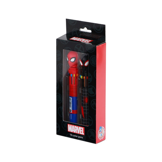 Pack de 2 Stylos 10 Couleurs Marvel Spider-Man « Peter »