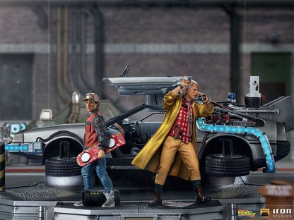 Delorean Statue Full Set Deluxe - Zurück in die Zukunft II - Art Scale 1/10