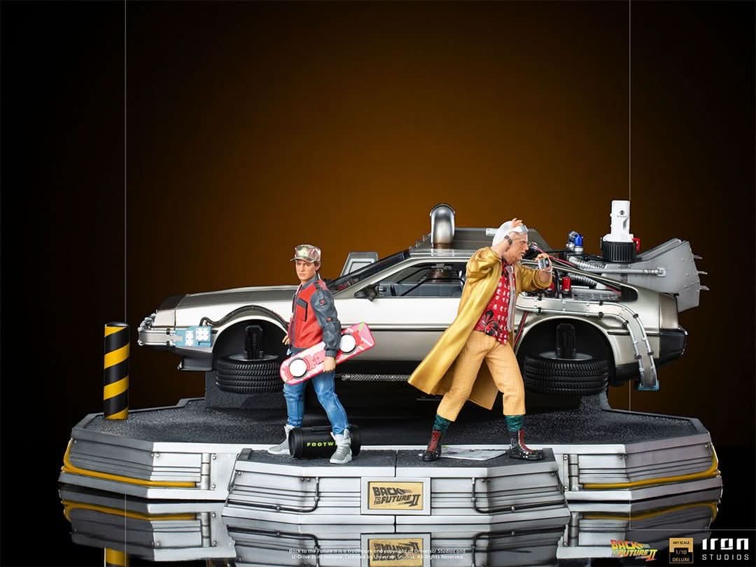 Delorean Statue Full Set Deluxe - Zurück in die Zukunft II - Art Scale 1/10