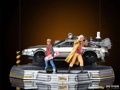 Delorean Statue Full Set Deluxe - Zurück in die Zukunft II - Art Scale 1/10