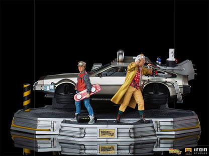 Delorean Statue Full Set Deluxe - Zurück in die Zukunft II - Art Scale 1/10