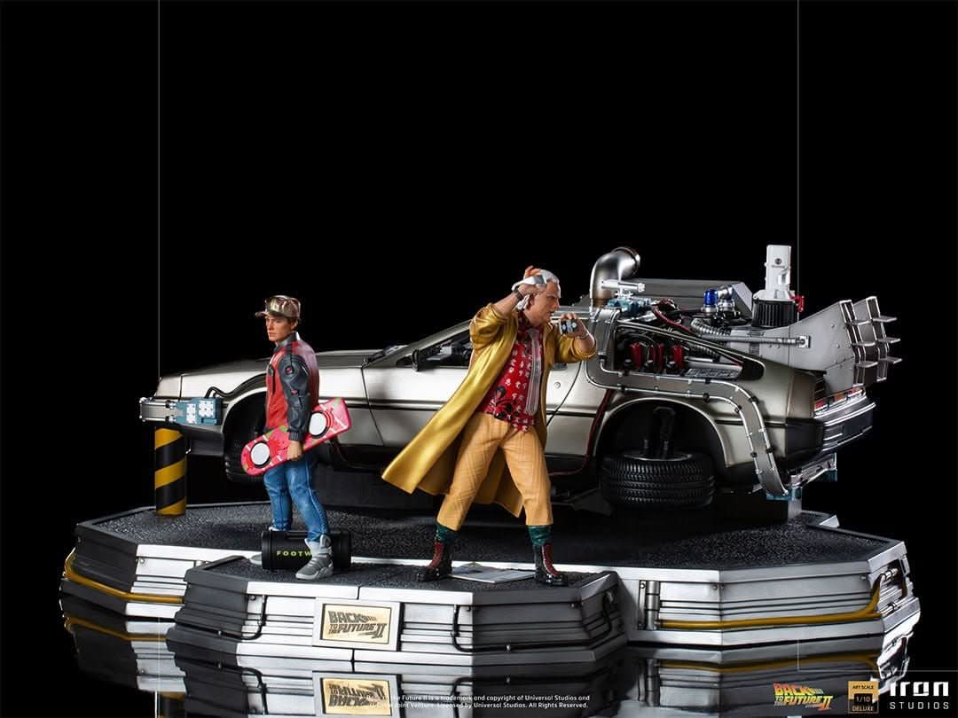 Delorean Statue Full Set Deluxe - Zurück in die Zukunft II - Art Scale 1/10