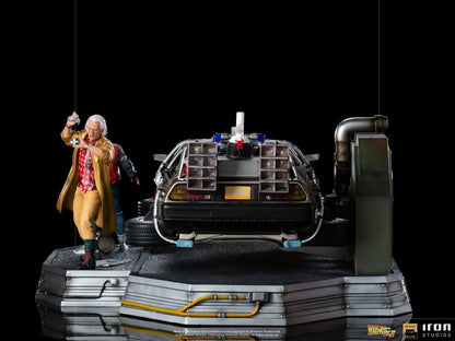 Delorean Statue Full Set Deluxe - Zurück in die Zukunft II - Art Scale 1/10