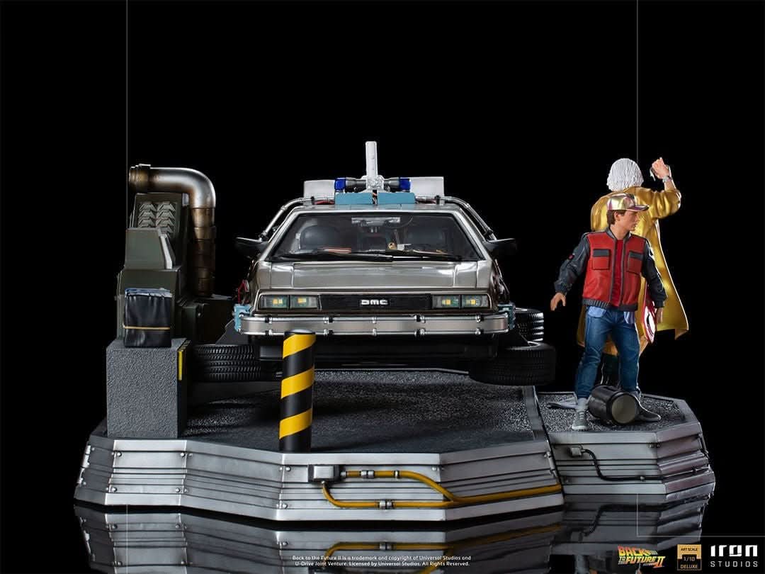 Delorean Statue Full Set Deluxe - Zurück in die Zukunft II - Art Scale 1/10