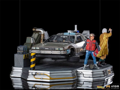 Delorean Statue Full Set Deluxe - Zurück in die Zukunft II - Art Scale 1/10