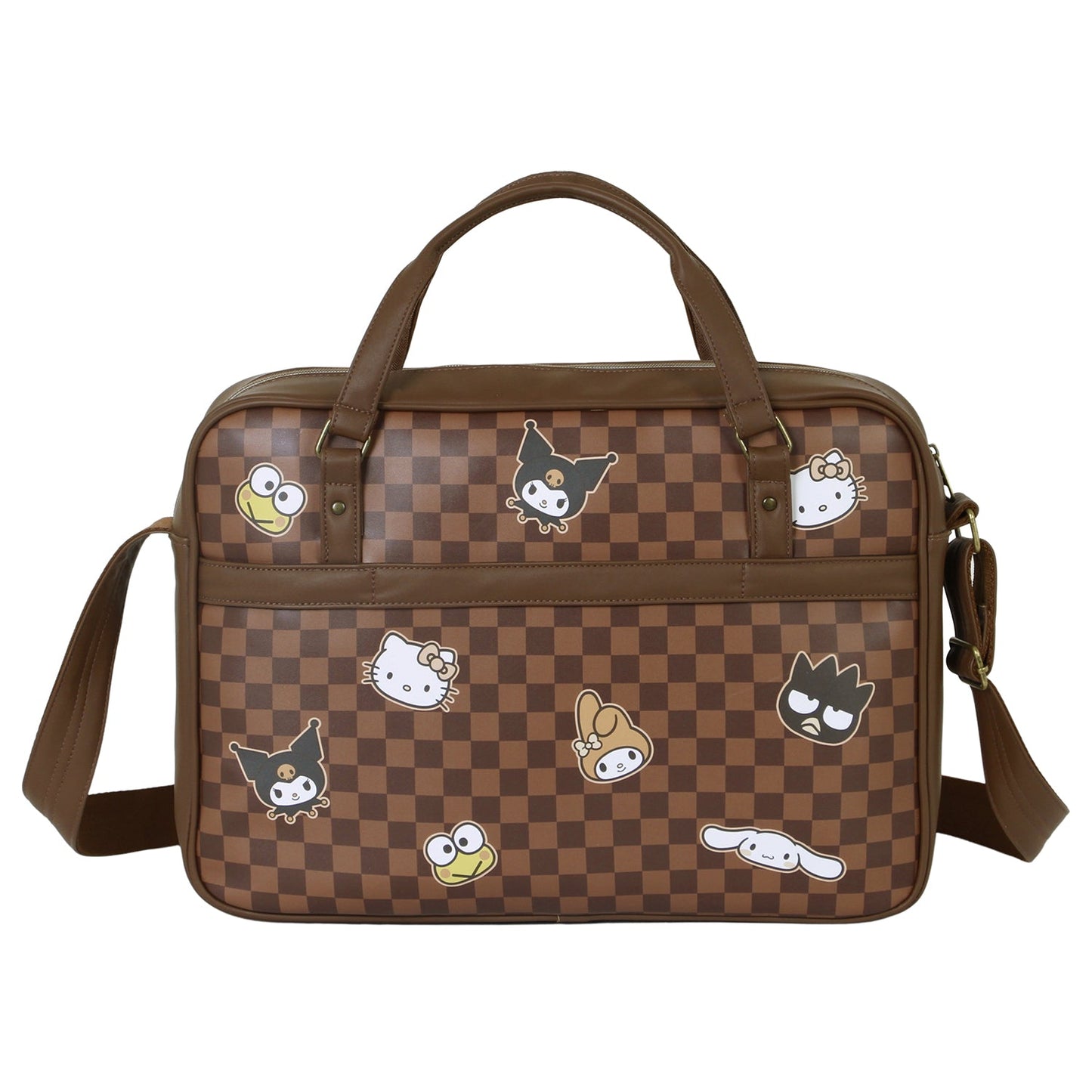 Sacoche pour Ordinateur Portable Hello Kitty « Squares » – Brun