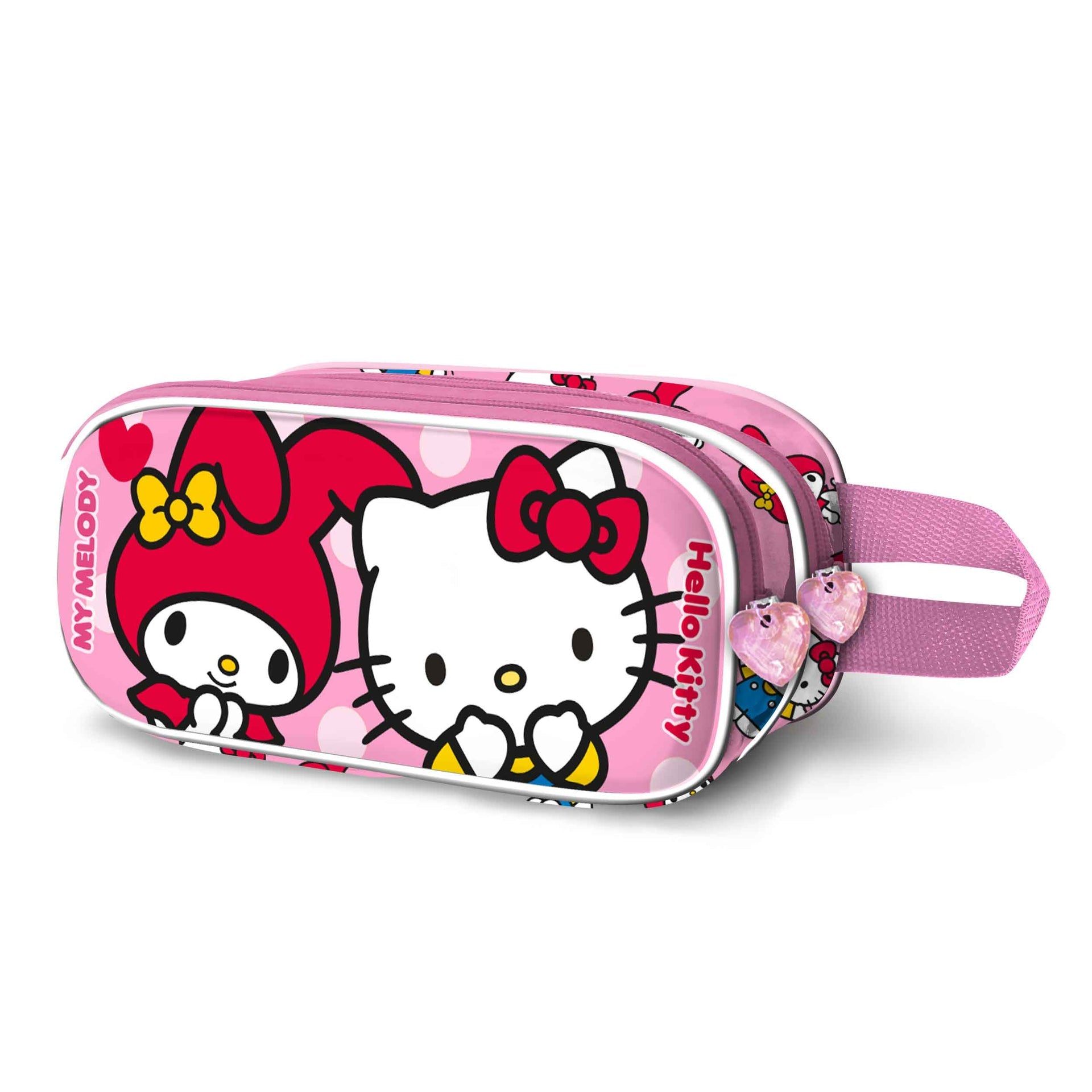 Trousse 3D Double Hello Kitty « Lovely » – Rose