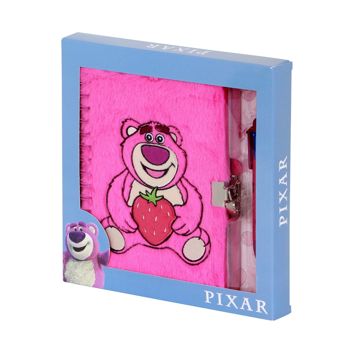 Coffret Journal + Stylo 6 Couleurs Disney « Ours Lotso Strawberry » – Rose